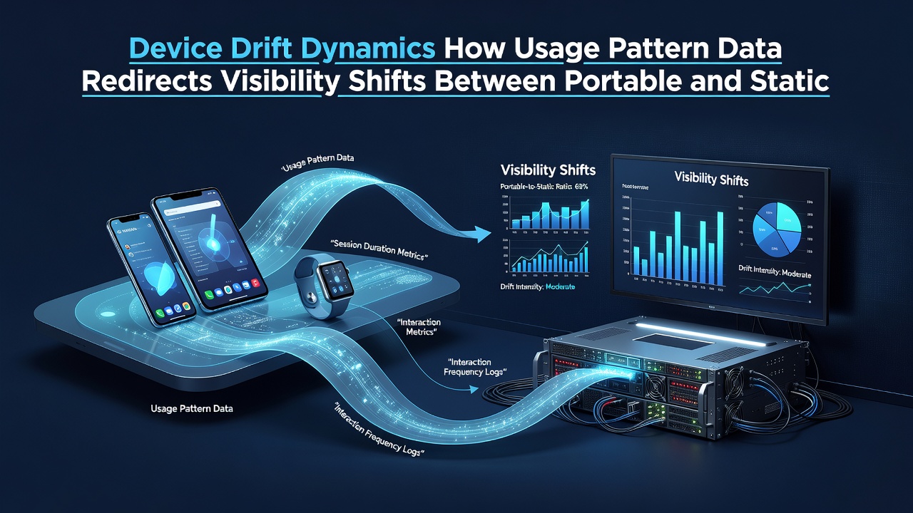 Chart illustrating visibility changes across portable and stationary gaming rankings driven by usage data