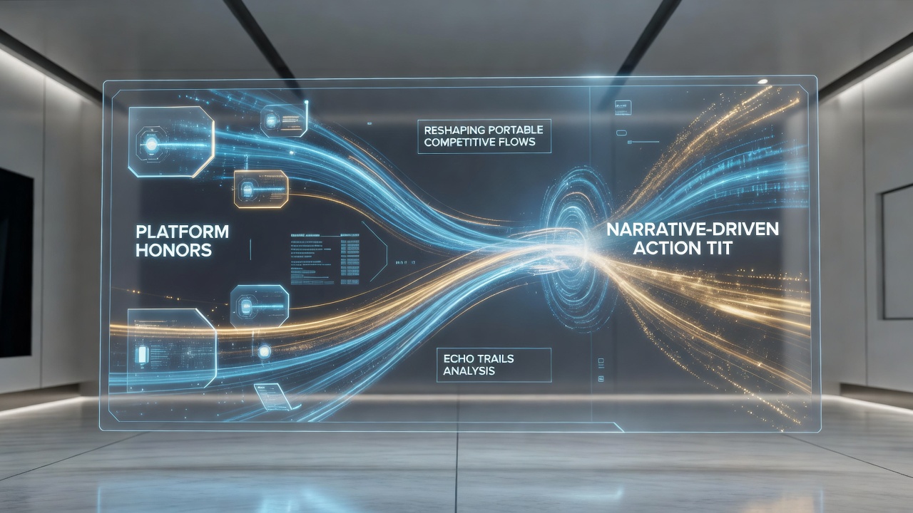 Mobile devices displaying updated leaderboards after award-driven changes in narrative action games