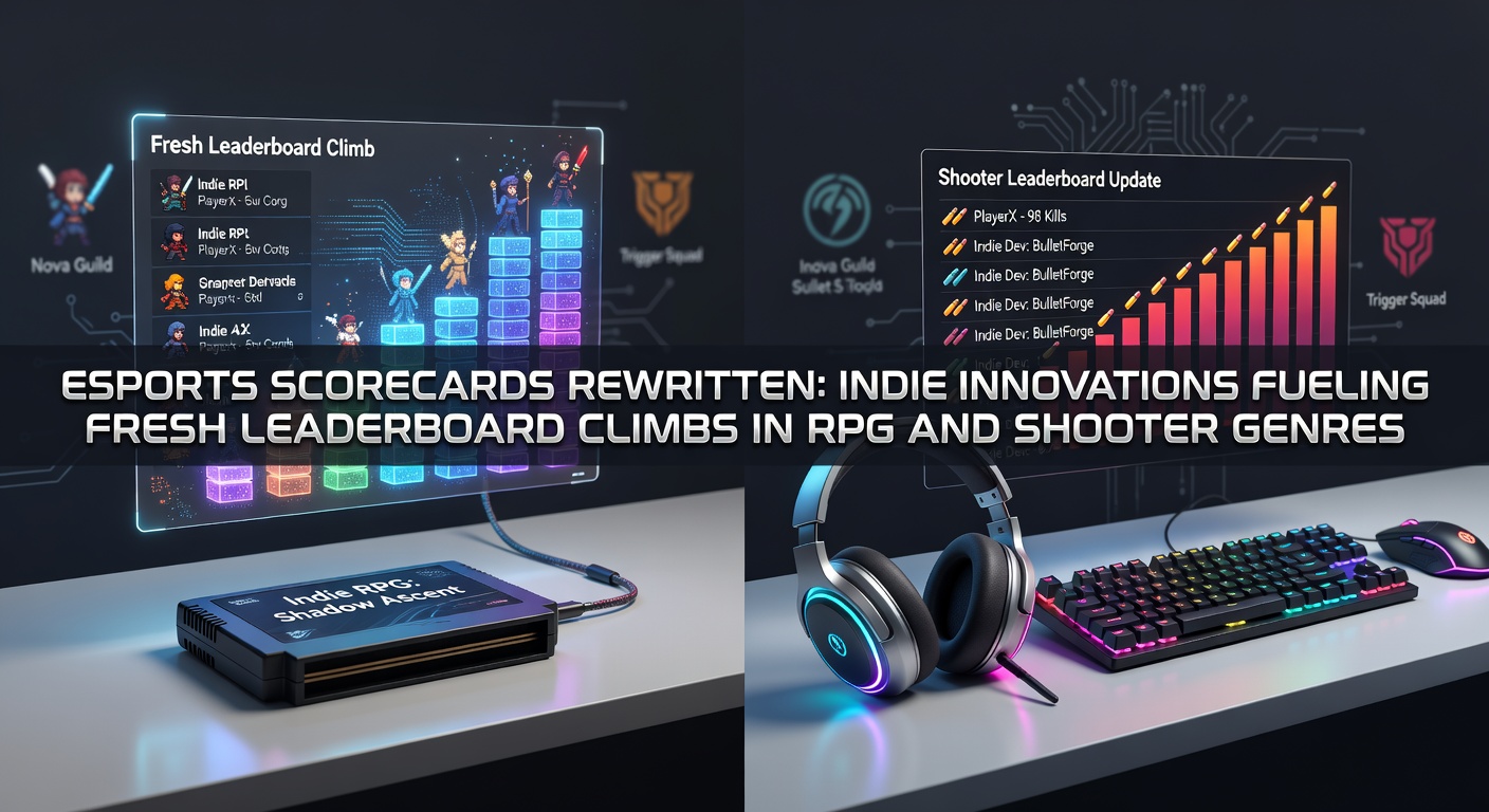 Indie teams celebrating fresh leaderboard positions in RPG and shooter esports events during spring 2026