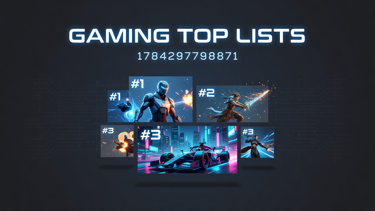 Chart displaying gaming top lists with platform rankings and player engagement metrics for 2026