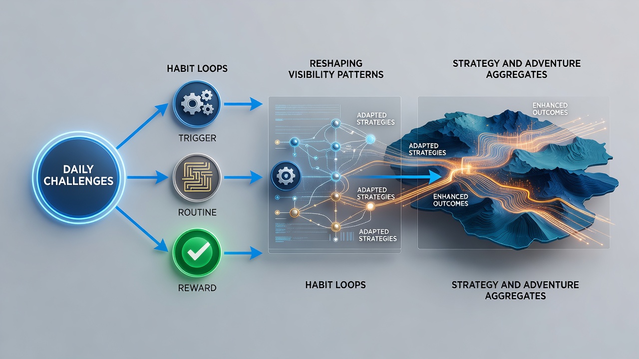 Chart displaying visibility changes in strategy and adventure game aggregates linked to daily challenge engagement