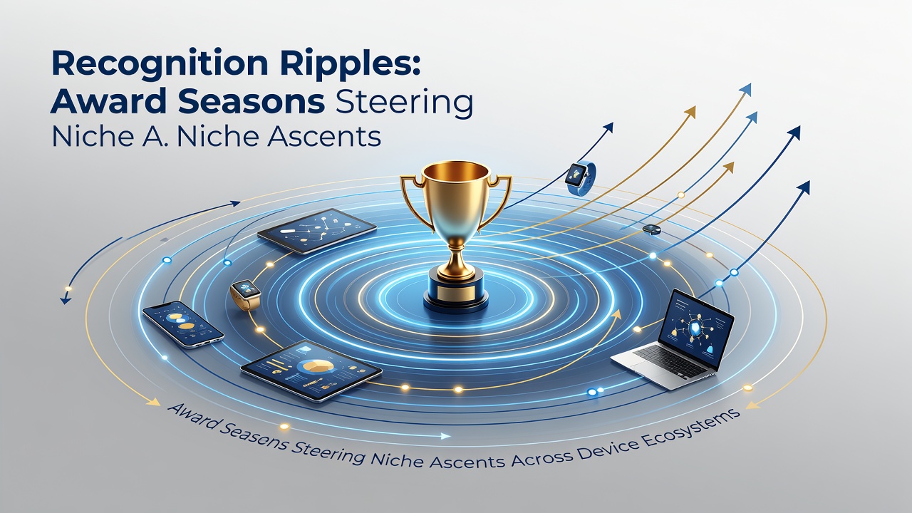 Charts illustrating niche title ascents on mobile and console leaderboards following 2026 award announcements