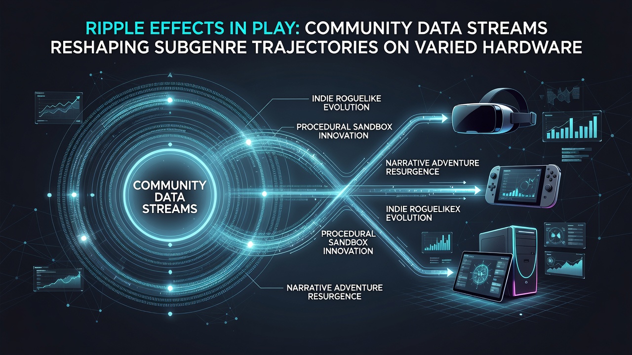 Community data streams influencing subgenre development across PC, console, and mobile hardware platforms