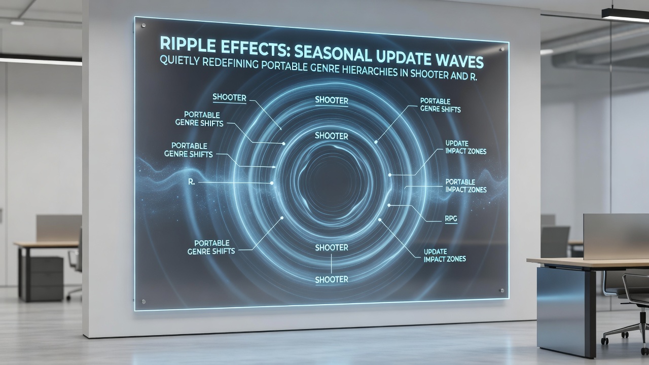 Charts and graphs illustrating shifts in mobile shooter and RPG genre rankings after seasonal updates