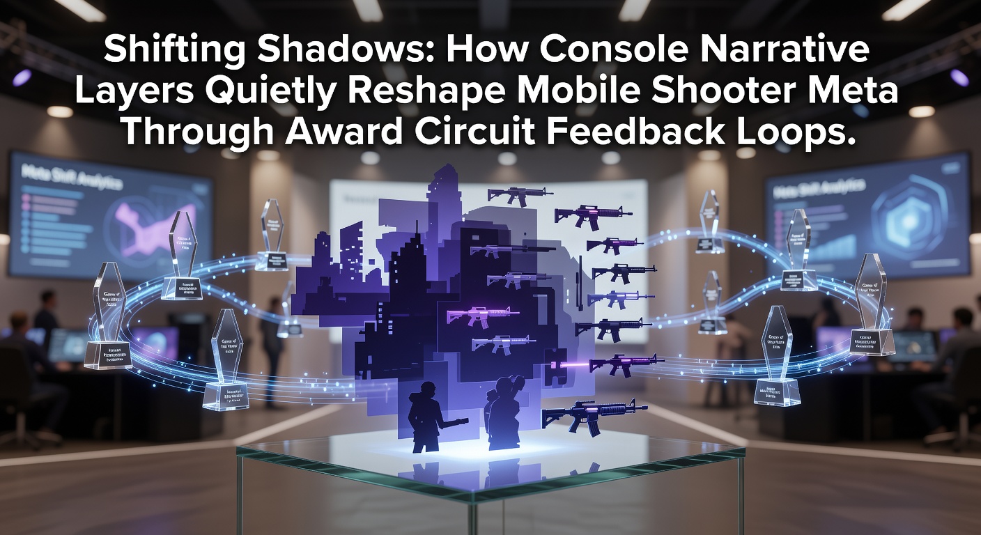 Console narrative elements blending into mobile shooter interfaces during award season analysis