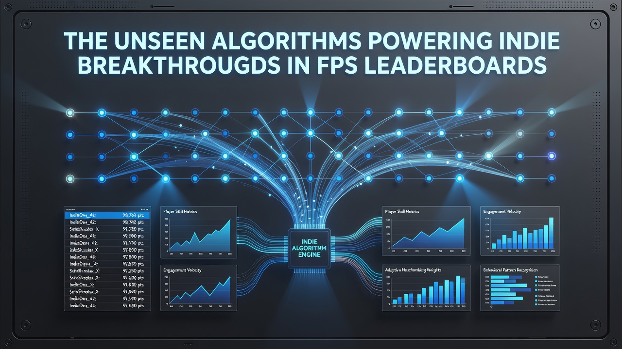 Chart displaying indie FPS leaderboard position changes correlated with algorithmic visibility boosts