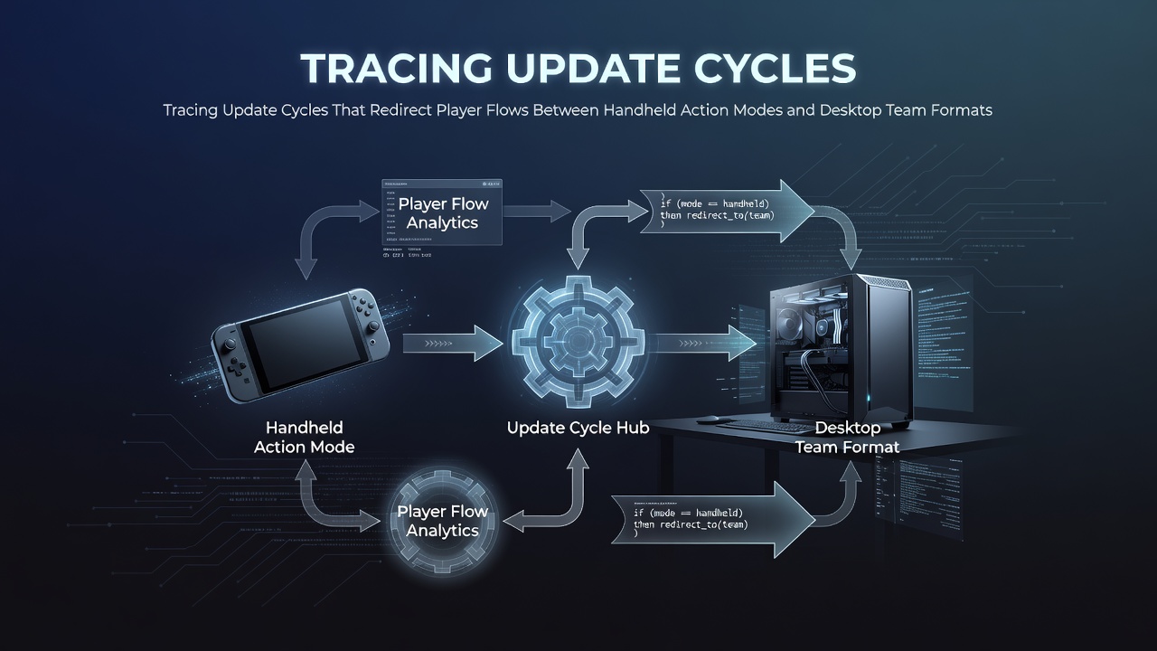 Visualization of player migration patterns across handheld and desktop platforms following major game updates